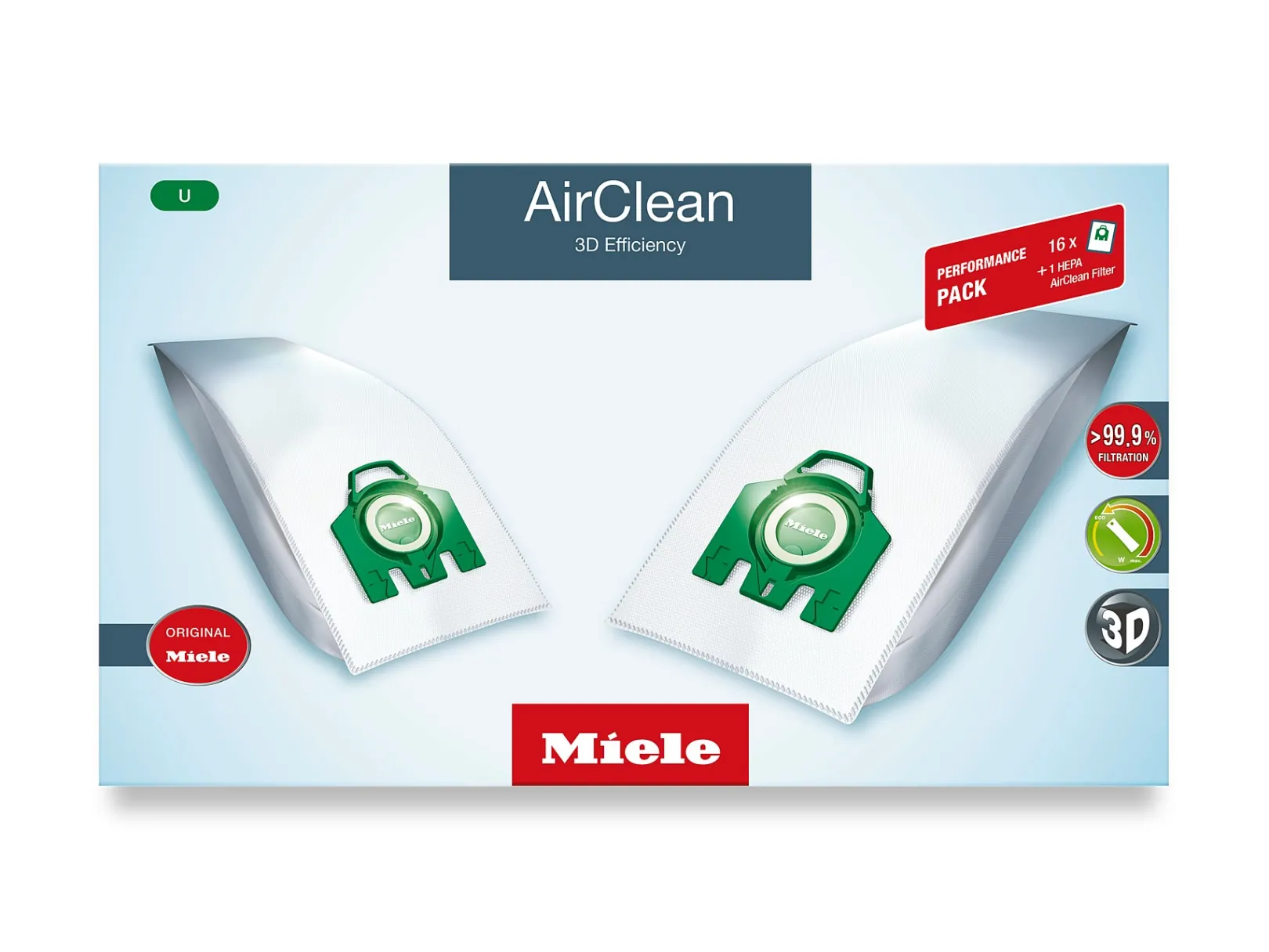 Miele Prestatiepakket Airclean 3D Efficiency U